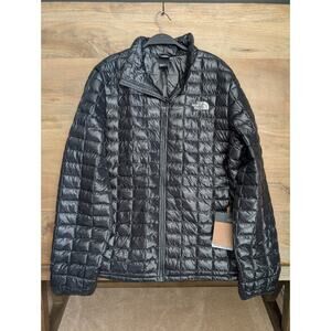 The North Face Jacket Mens Large Black Nylon Outerwear ThermoBall Eco Zip-Up NWT